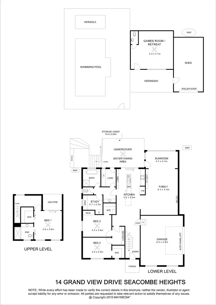 Floorplan of Homely house listing, 14 Grand View Drive, Seacombe Heights SA 5047