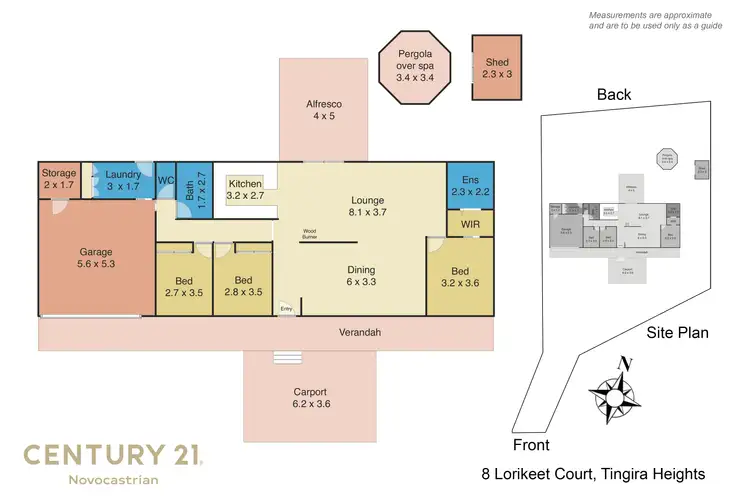 Floorplan of Homely house listing, 8 Lorikeet Court, Tingira Heights NSW 2290