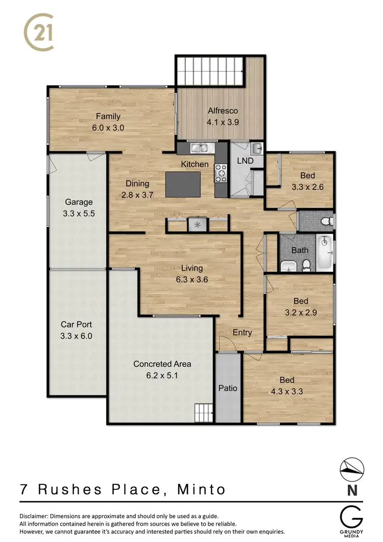Floorplan of Homely house listing, 7 Rushes Place, Minto NSW 2566
