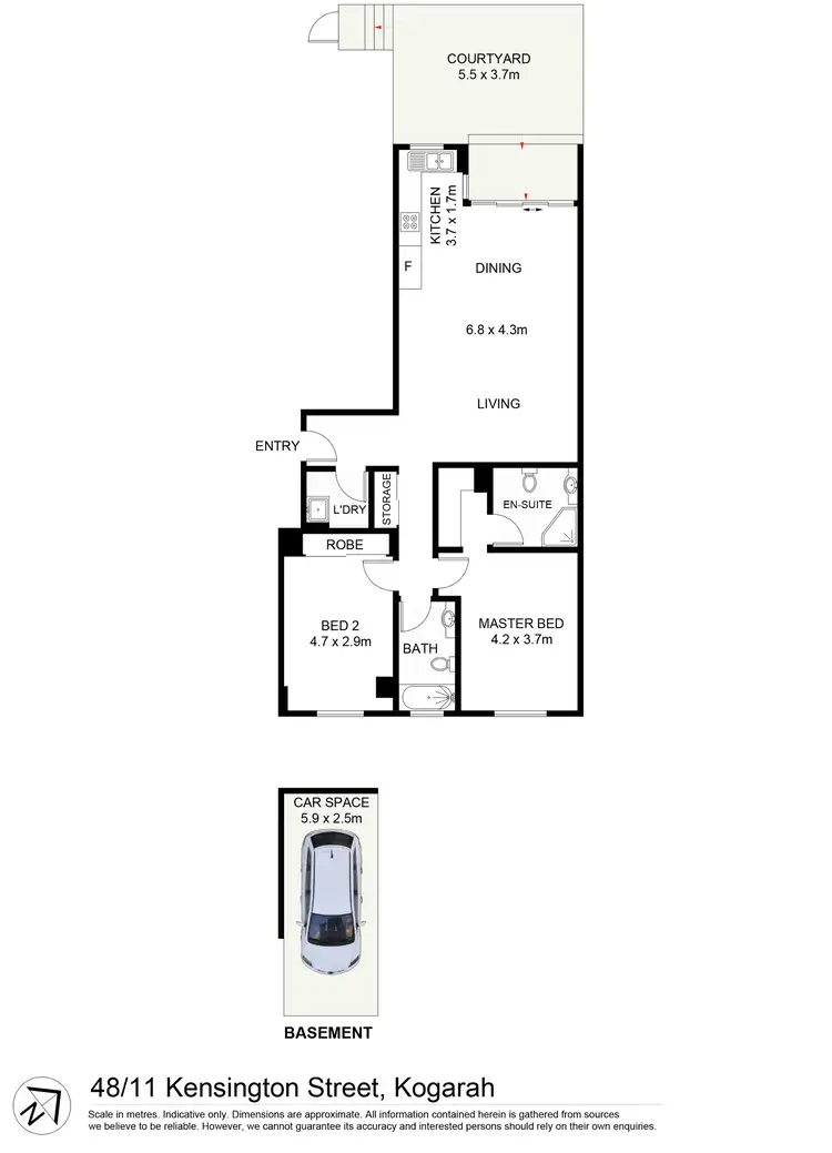 Floorplan of Homely apartment listing, 48/11 Kensington Street, Kogarah NSW 2217