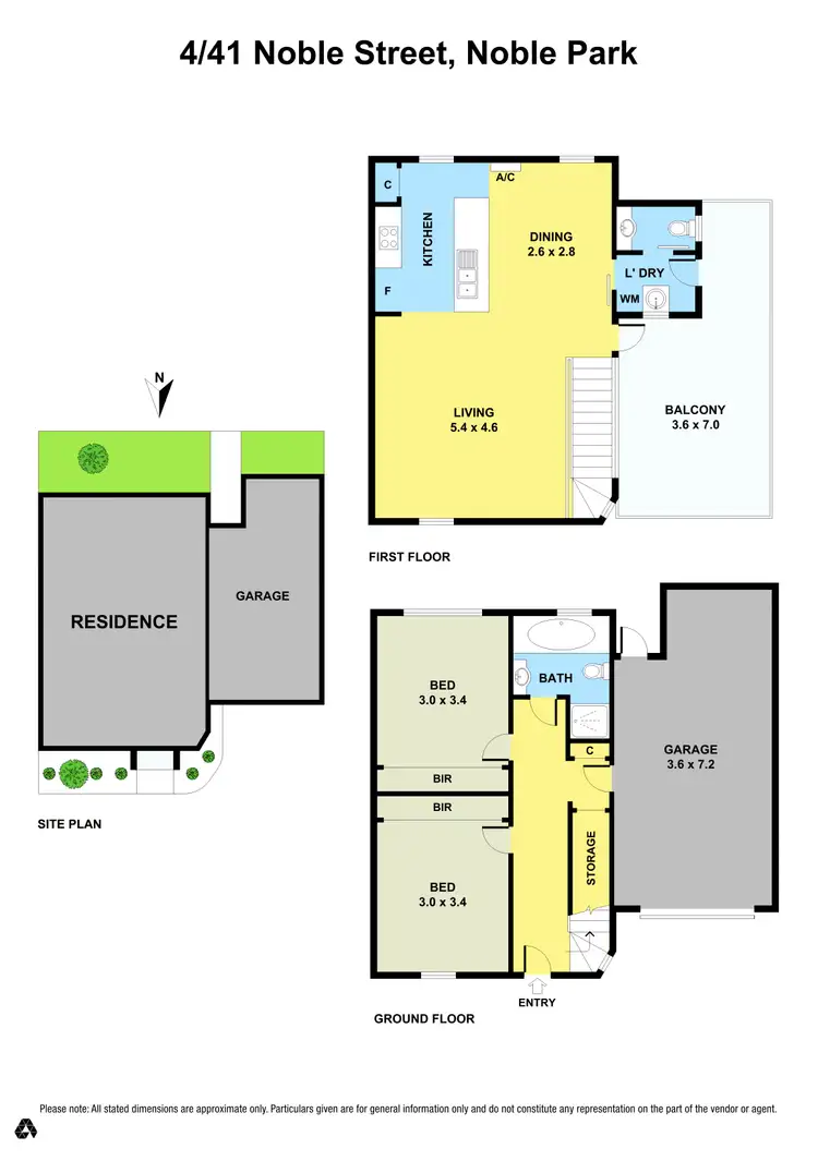 Floorplan of Homely townhouse listing, 4/41 Noble Street, Noble Park VIC 3174