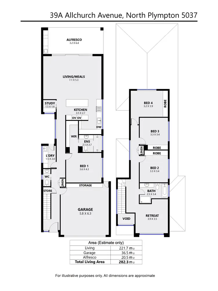 Floorplan of Homely house listing, 39A Allchurch Avenue, North Plympton SA 5037