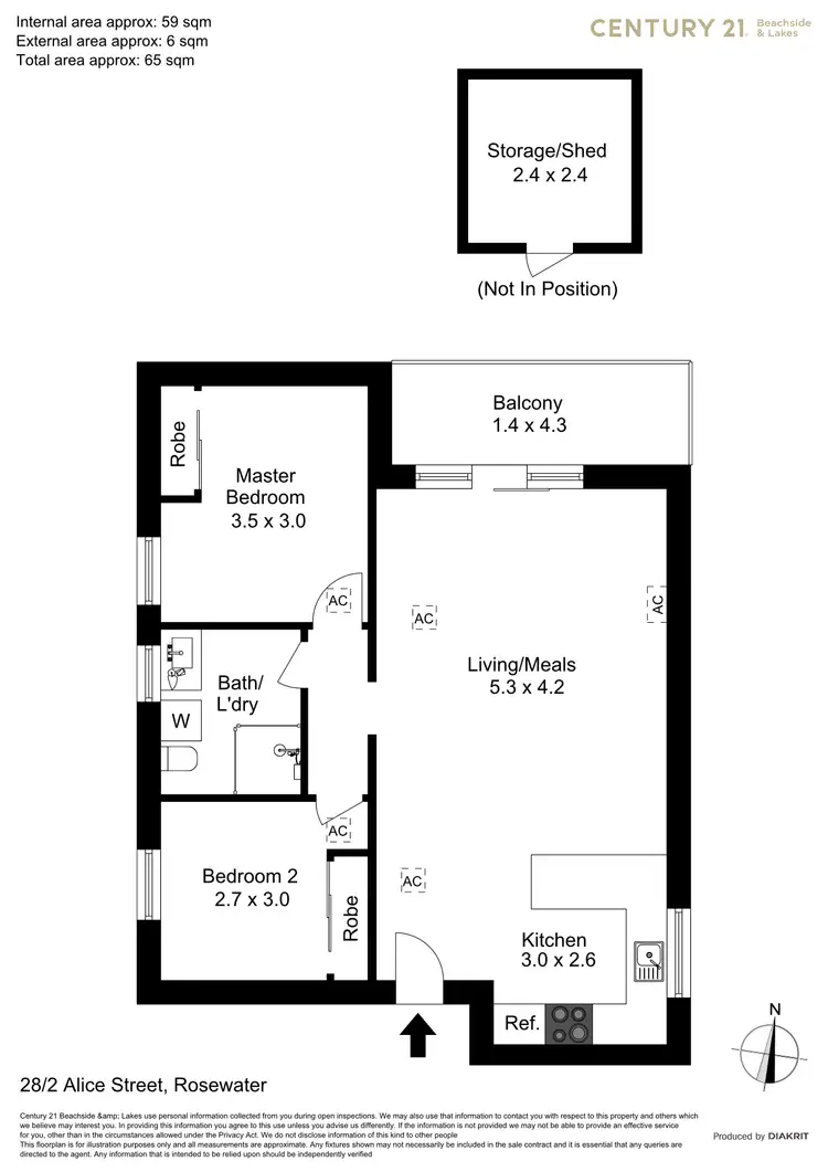 Floorplan of Homely unit listing, 28/2 Alice Street, Rosewater SA 5013