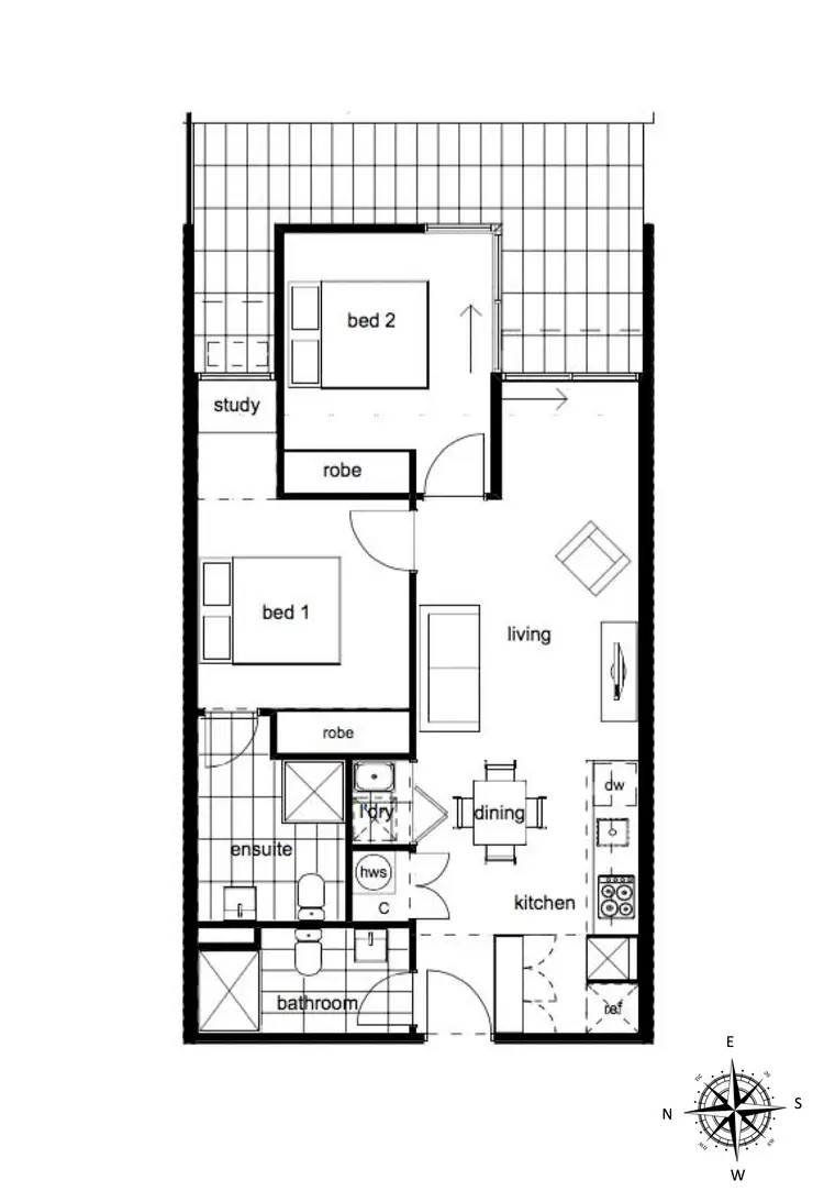 Floorplan of Homely apartment listing, LG 13/660 Blackburn Road, Notting Hill VIC 3168