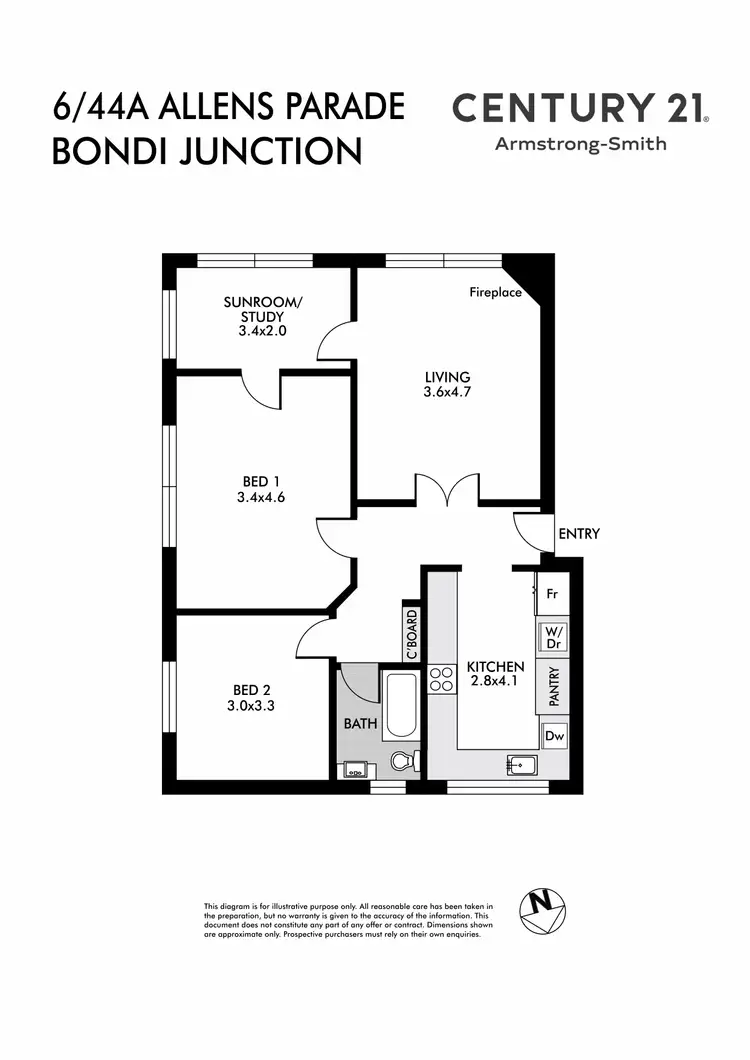 Floorplan of Homely apartment listing, 6/44a Allens Parade, Bondi Junction NSW 2022