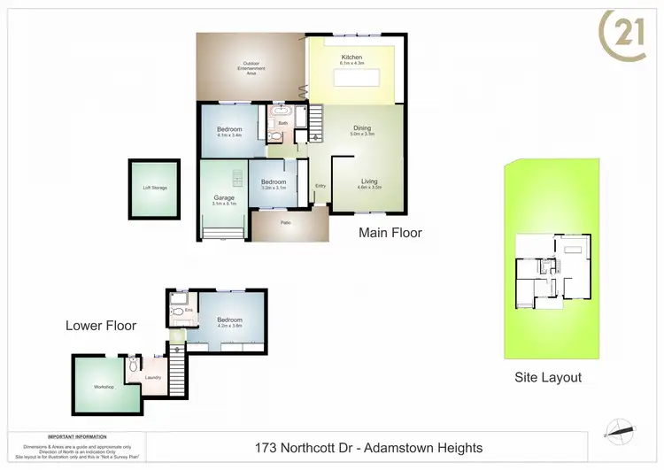 Floorplan of Homely house listing, 173 Northcott Drive, Adamstown Heights NSW 2289