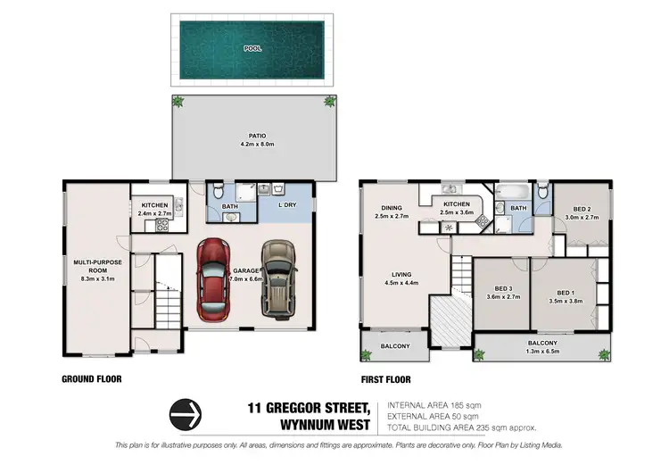 Floorplan of Homely house listing, 11 Greggor Street, Wynnum West QLD 4178