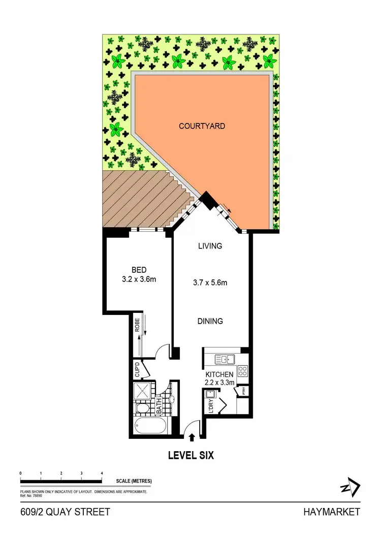 Floorplan of Homely apartment listing, 609/2 Quay Street, Haymarket NSW 2000