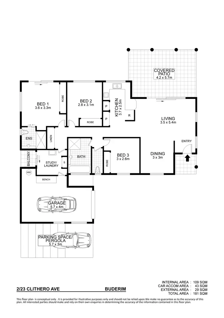 Floorplan of Homely unit listing, 2/23 Clithero Avenue, Buderim QLD 4556