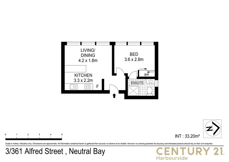 Floorplan of Homely unit listing, 3/361 Alfred Street North, Neutral Bay NSW 2089