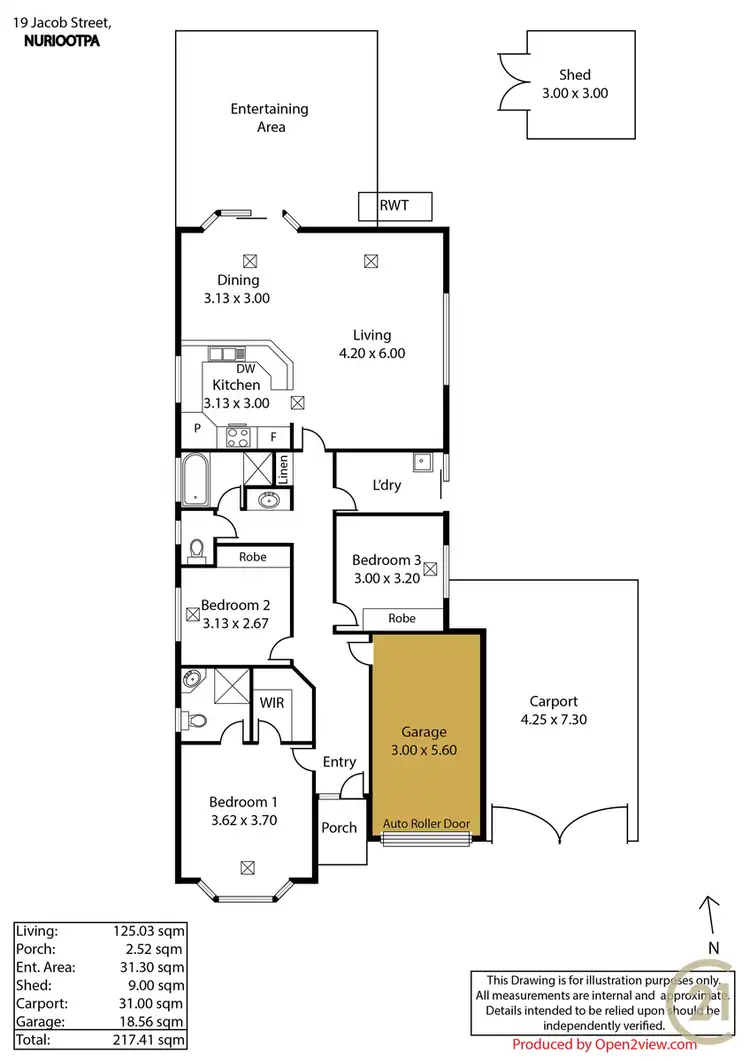 Floorplan of Homely house listing, 19 Jacobs Street, Nuriootpa SA 5355