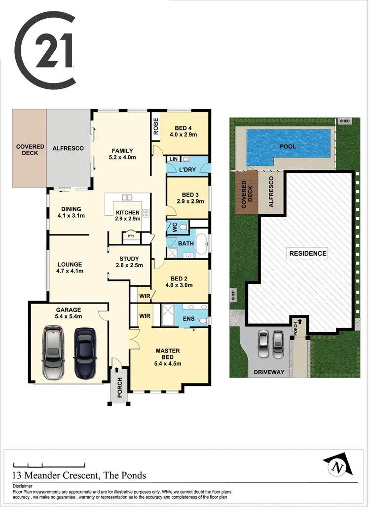 Floorplan of Homely house listing, 13 Meander Crescent, The Ponds NSW 2769