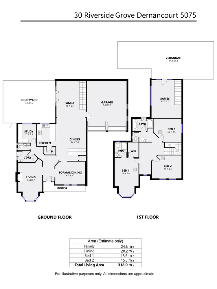 Floorplan of Homely house listing, 30 Riverside Grove, Dernancourt SA 5075