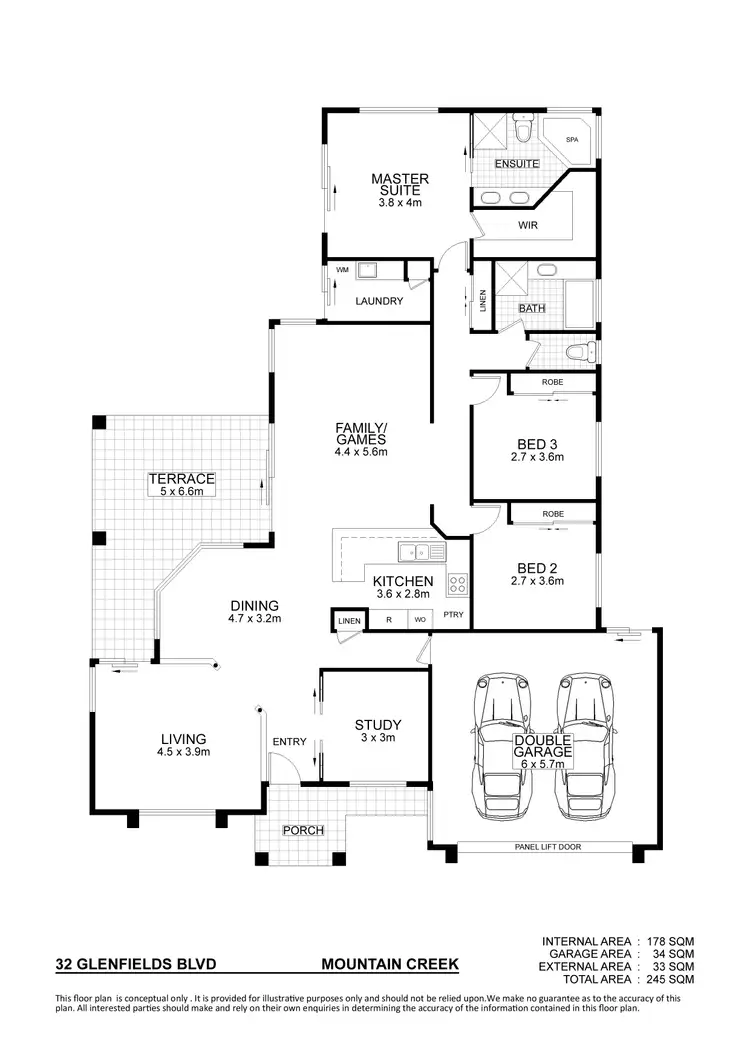 Floorplan of Homely house listing, 32 Glenfields Boulevard, Mountain Creek QLD 4557