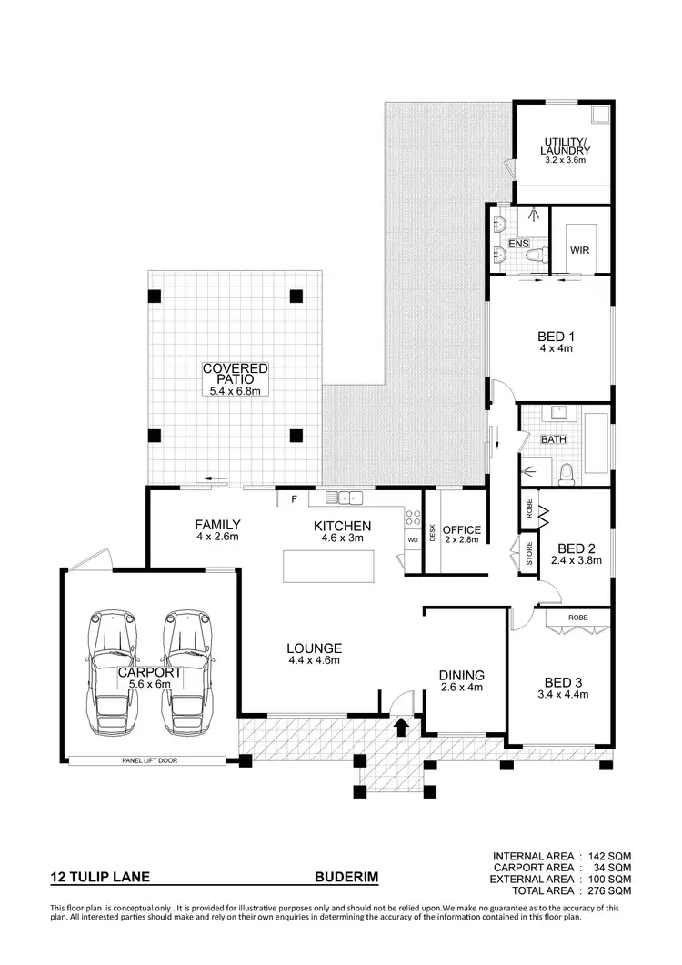 Floorplan of Homely house listing, 12 Tulip Lane, Buderim QLD 4556