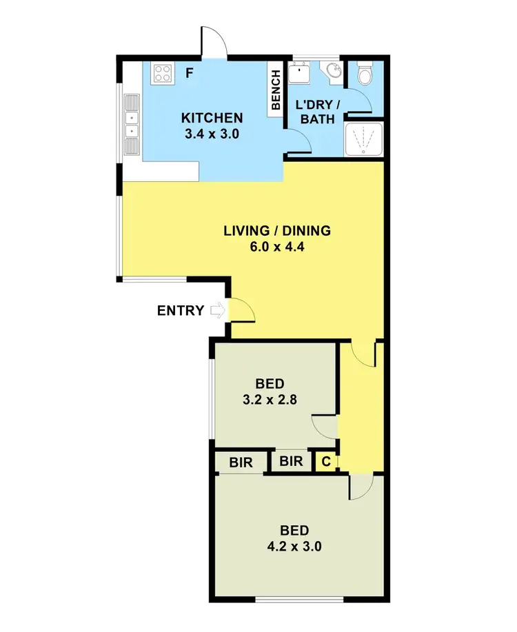 Floorplan of Homely unit listing, 2/8 Claudia Street, Noble Park VIC 3174