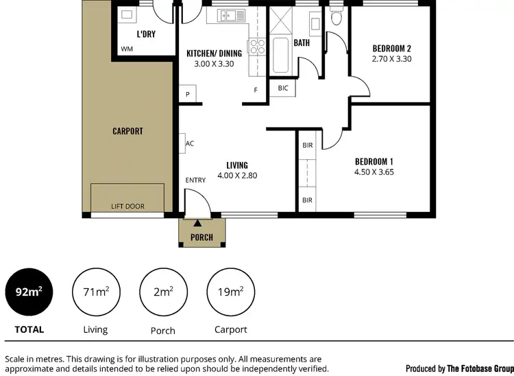 Floorplan of Homely unit listing, 4/45 Hulbert Street, Hove SA 5048