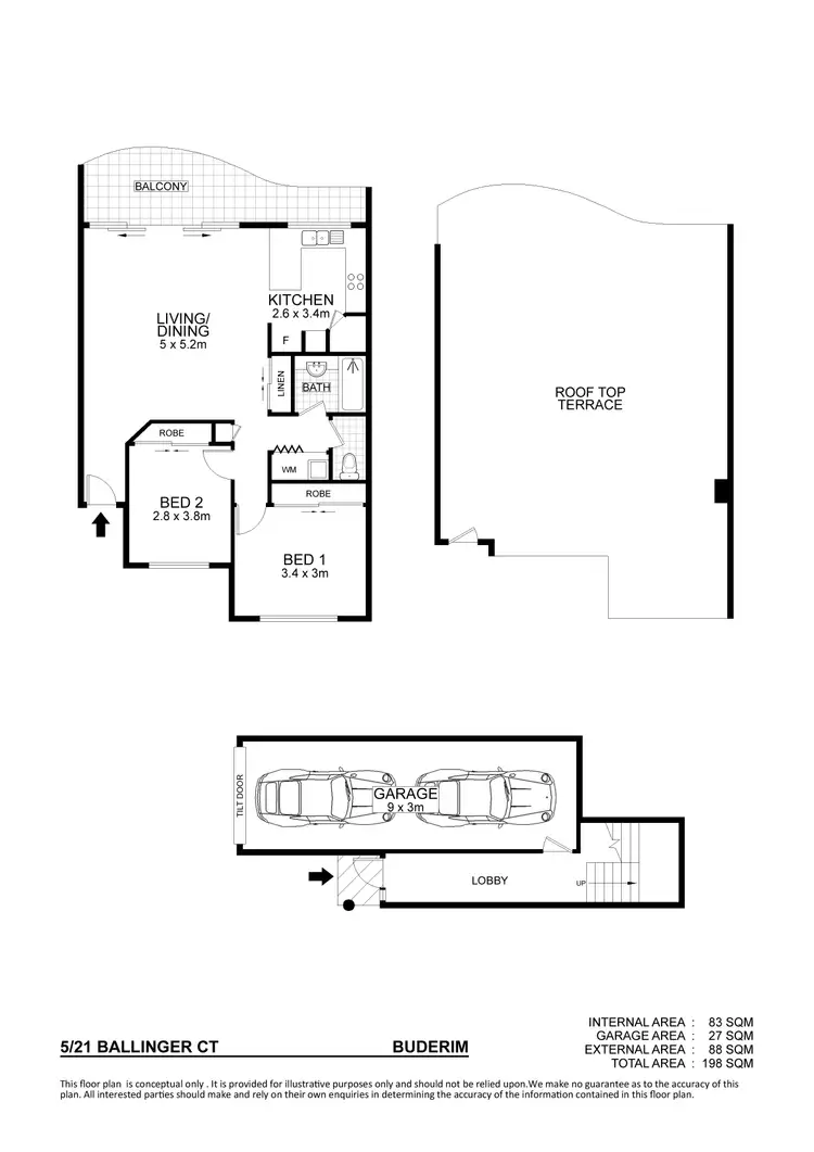 Floorplan of Homely unit listing, 5/21 Ballinger Court, Buderim QLD 4556