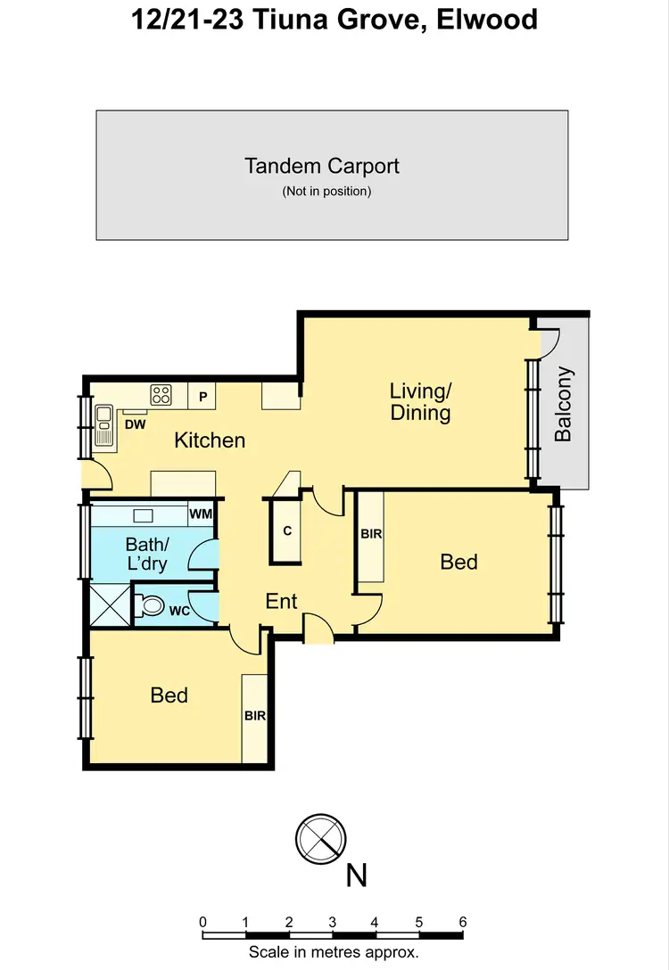 Floorplan of Homely apartment listing, 12/21-23 Tiuna Grove, Elwood VIC 3184
