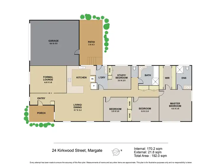 Floorplan of Homely house listing, 24 Kirkwood Street, Margate QLD 4019