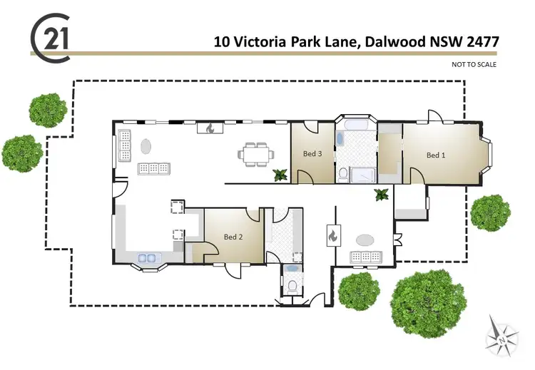 Floorplan of Homely rural property listing, 10 Victoria Park Lane, Dalwood NSW 2477