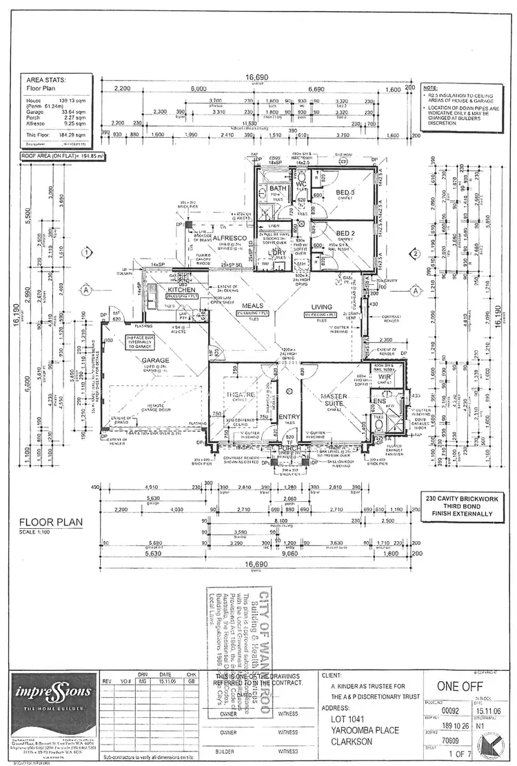 Floorplan of Homely house listing, 7 Yaroomba Place, Clarkson WA 6030