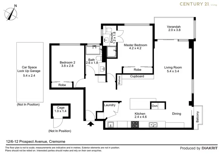 Floorplan of Homely apartment listing, 12/6-12 Prospect Avenue, Cremorne NSW 2090