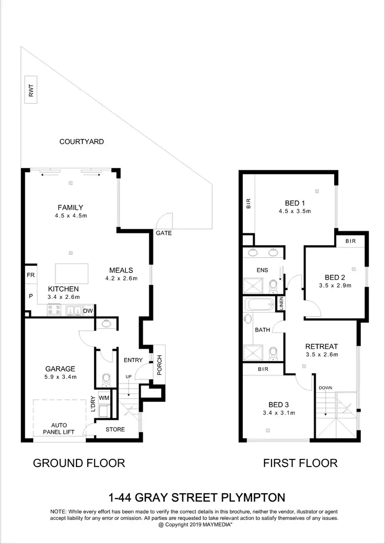 Floorplan of Homely house listing, 44 Gray Street, Plympton SA 5038