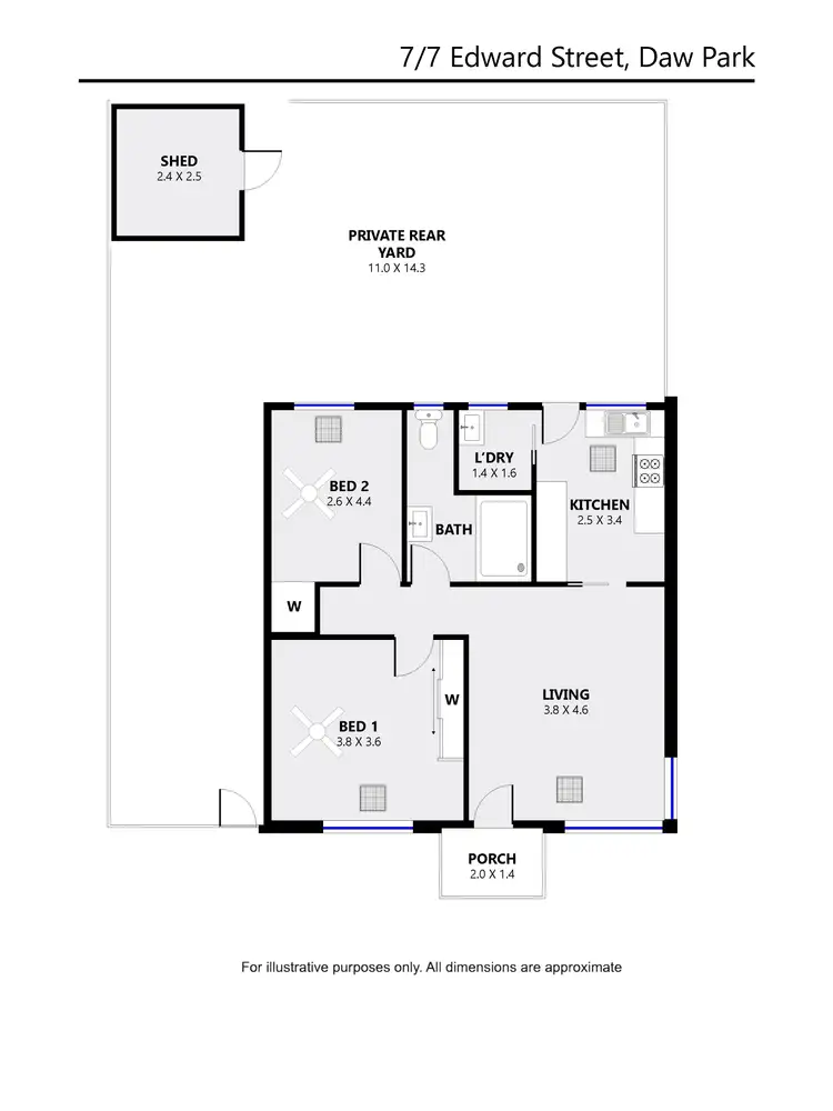 Floorplan of Homely unit listing, 7/7 Edward St, Daw Park SA 5041