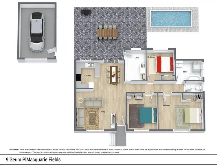 Floorplan of Homely house listing, 9 Geum Place, Macquarie Fields NSW 2564