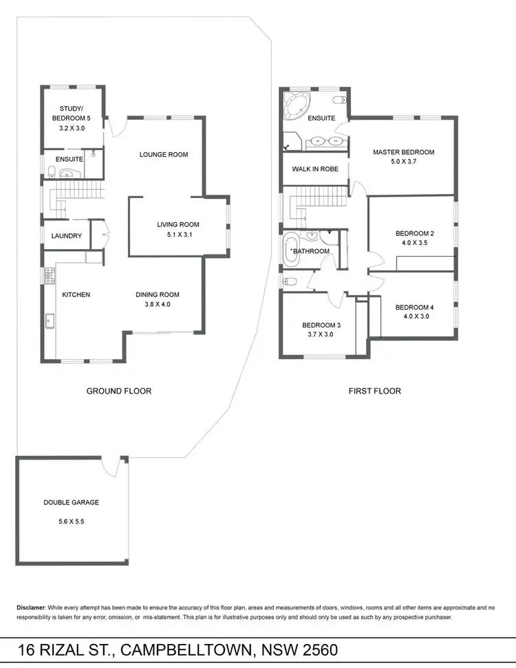 Floorplan of Homely house listing, 16 Rizal Street, Campbelltown NSW 2560