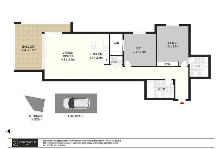 Floorplan of Homely apartment listing, 711A/7-13 Centennial Ave, Lane Cove NSW 2066