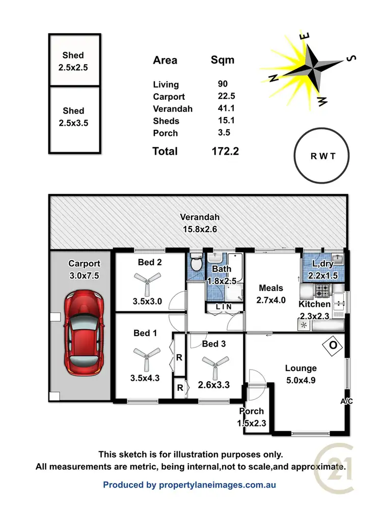 Floorplan of Homely house listing, 3 Barossa Street, Nuriootpa SA 5355