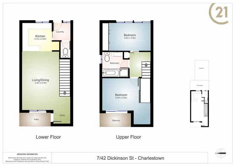 Floorplan of Homely townhouse listing, 7/42 Dickinson Street, Charlestown NSW 2290