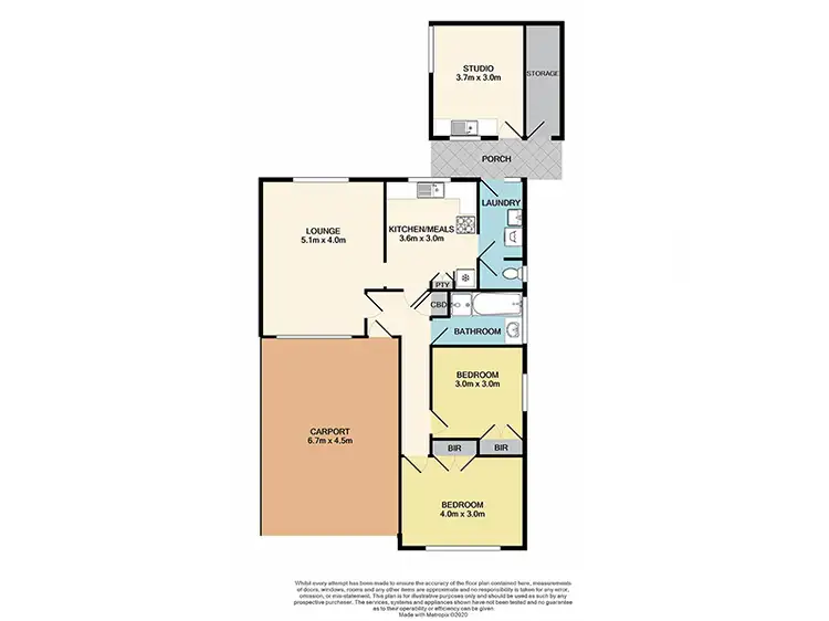 Floorplan of Homely unit listing, 1/8 Coleman Court, Dandenong North VIC 3175
