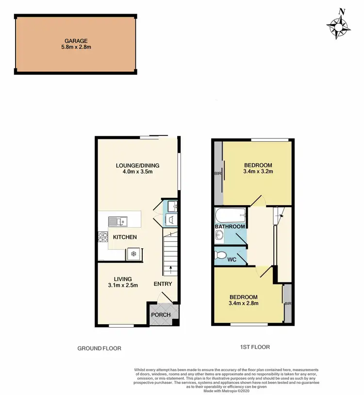 Floorplan of Homely townhouse listing, 2/9 Stuart Street, Noble Park VIC 3174