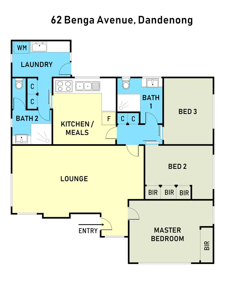 Floorplan of Homely house listing, 62 Benga Avenue, Dandenong VIC 3175