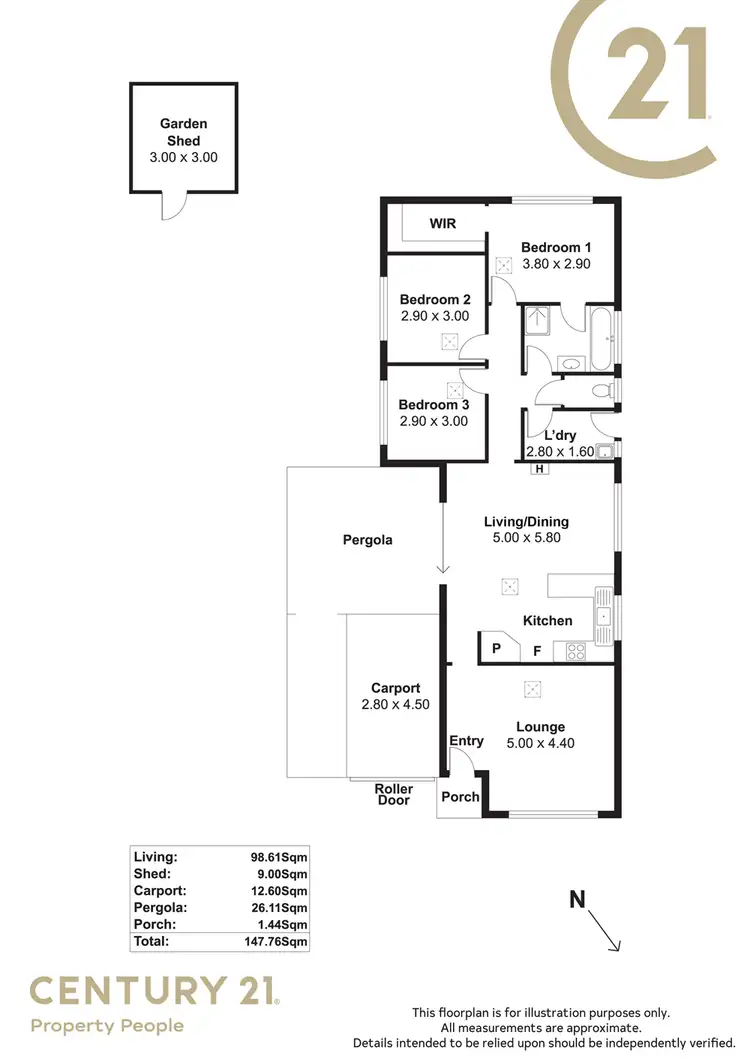 Floorplan of Homely house listing, 17 Caroline Drive, Paralowie SA 5108
