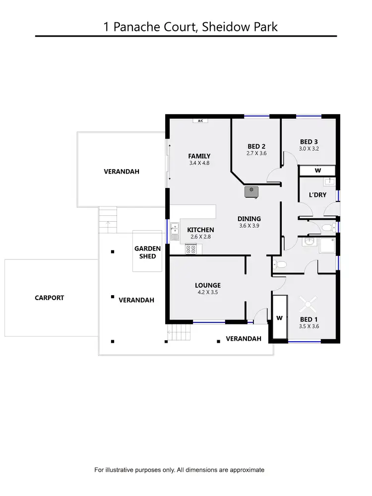 Floorplan of Homely house listing, 1 Panache Court, Sheidow Park SA 5158