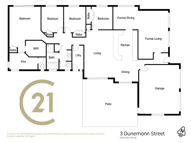Floorplan of Homely house listing, 3 Dunemann Street, Kearneys Spring QLD 4350