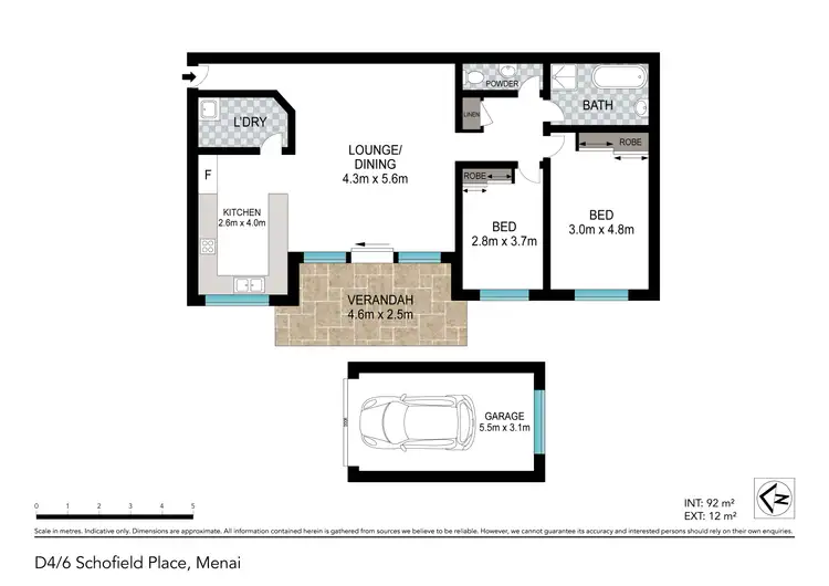 Floorplan of Homely unit listing, D4/6 Schofield Place, Menai NSW 2234