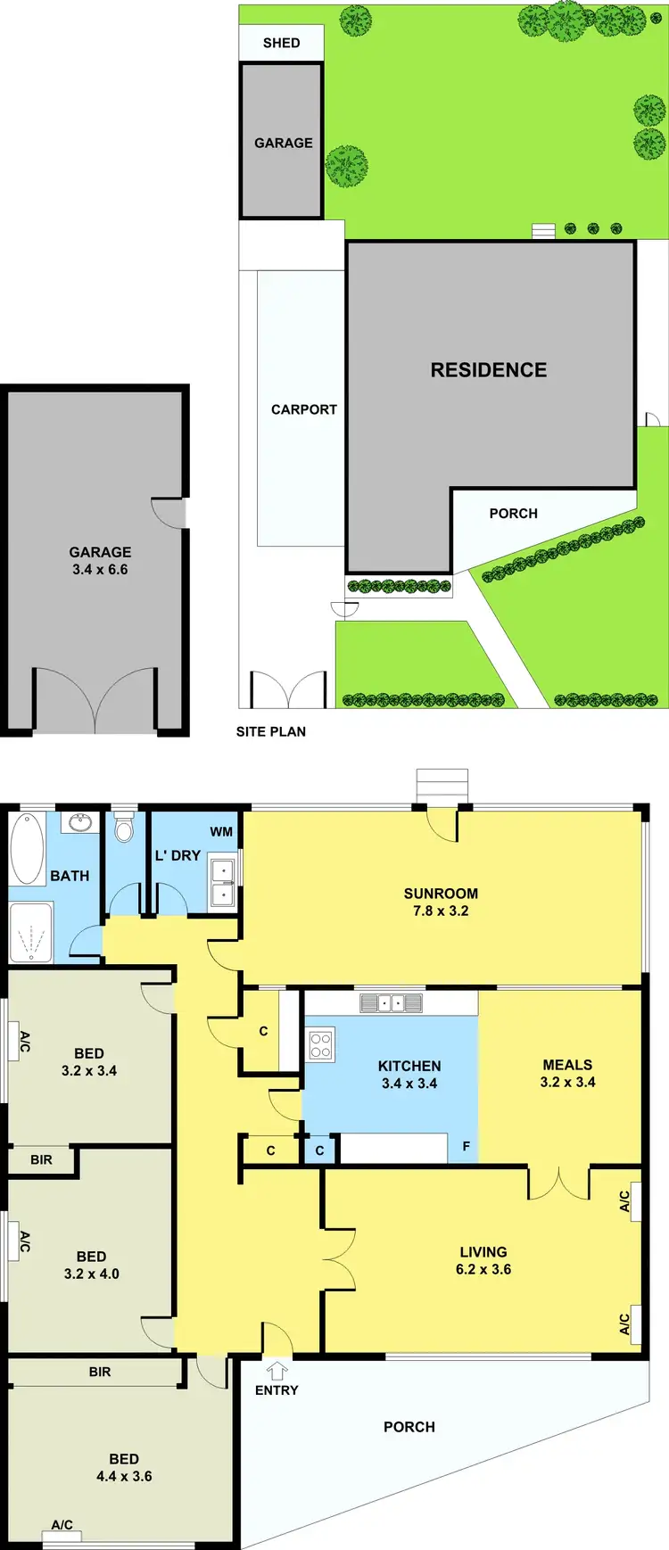 Floorplan of Homely house listing, 22 Prior Road, Noble Park VIC 3174
