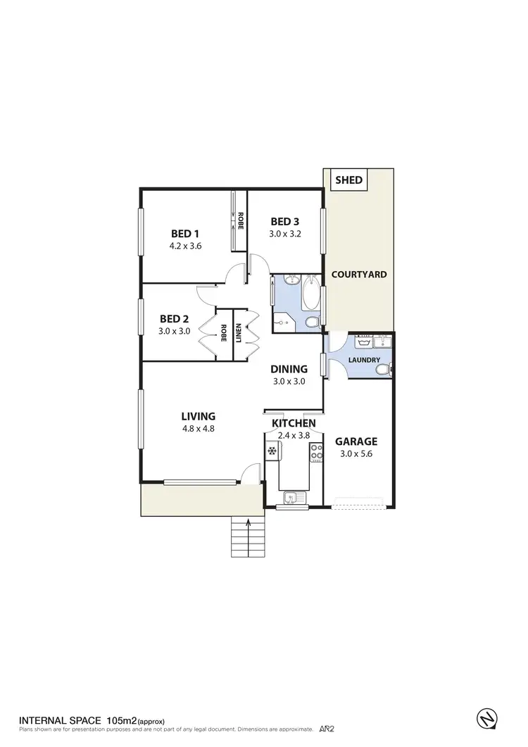 Floorplan of Homely villa listing, 1/61 Mimosa Street, Bexley NSW 2207