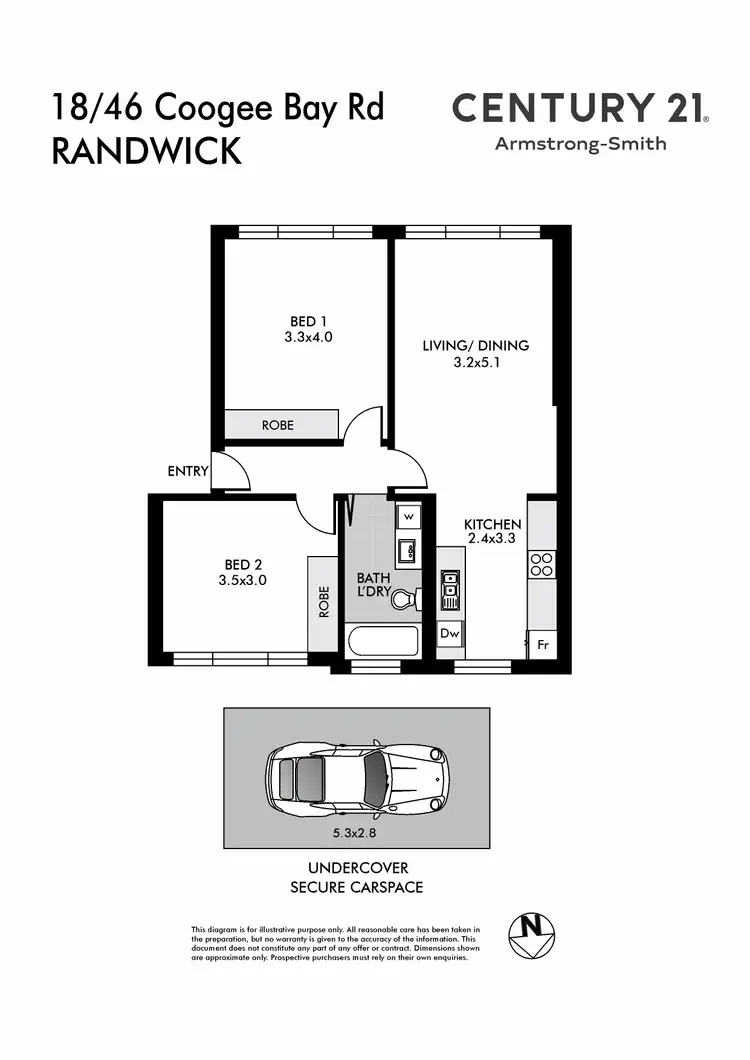 Floorplan of Homely apartment listing, 18/46 Coogee Bay Road, Randwick NSW 2031