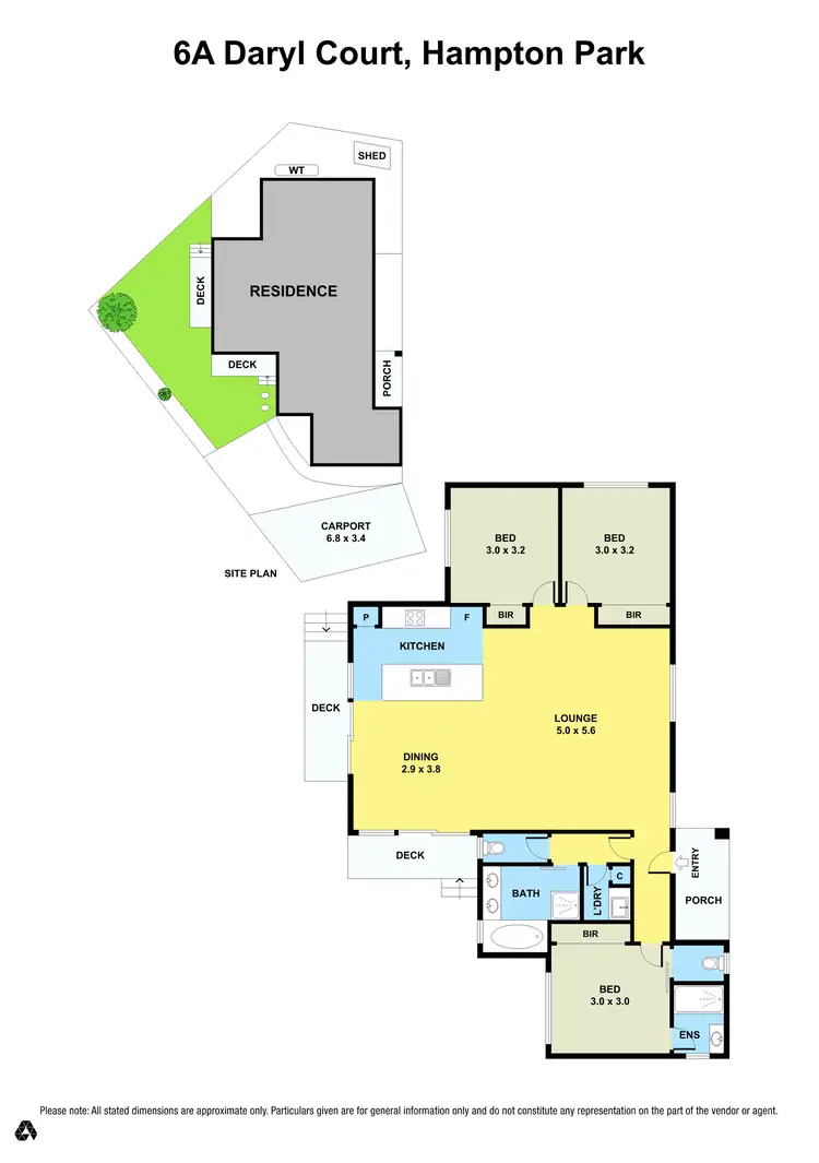 Floorplan of Homely unit listing, 6a Daryl Court, Hampton Park VIC 3976