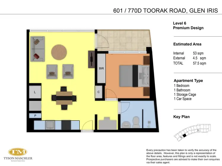 Floorplan of Homely apartment listing, 601/770D Toorak Road, Glen Iris VIC 3146