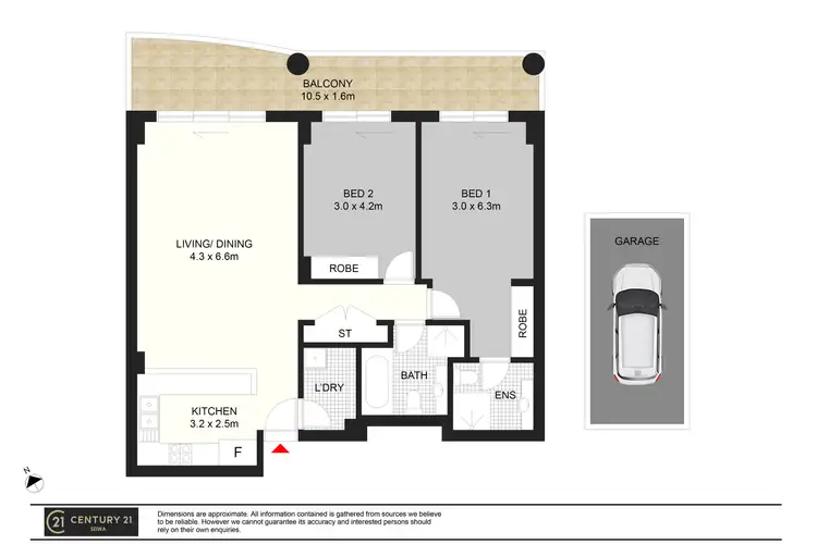 Floorplan of Homely apartment listing, 98/15 Herbert Street, Naremburn NSW 2065