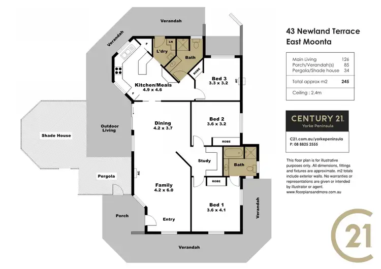 Floorplan of Homely house listing, 43 Newland Terrace, Moonta SA 5558