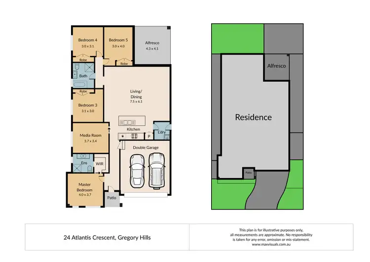 Floorplan of Homely house listing, 24 Atlantis Crescent, Gregory Hills NSW 2557