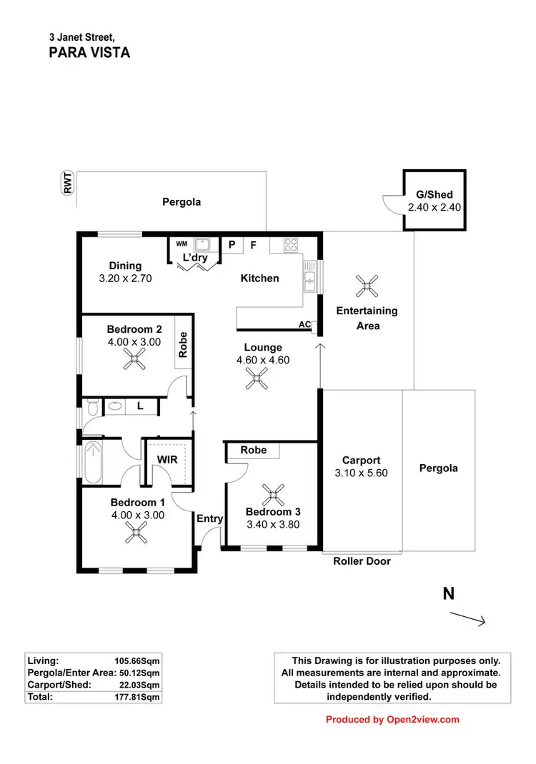 Floorplan of Homely house listing, 3 Janet Street, Para Vista SA 5093